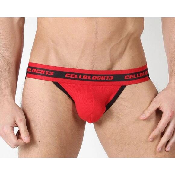 Mens Cellblock 13 Core Jockstrap  Red/Black "Rascal"  XLarge - Picture 1 of 3